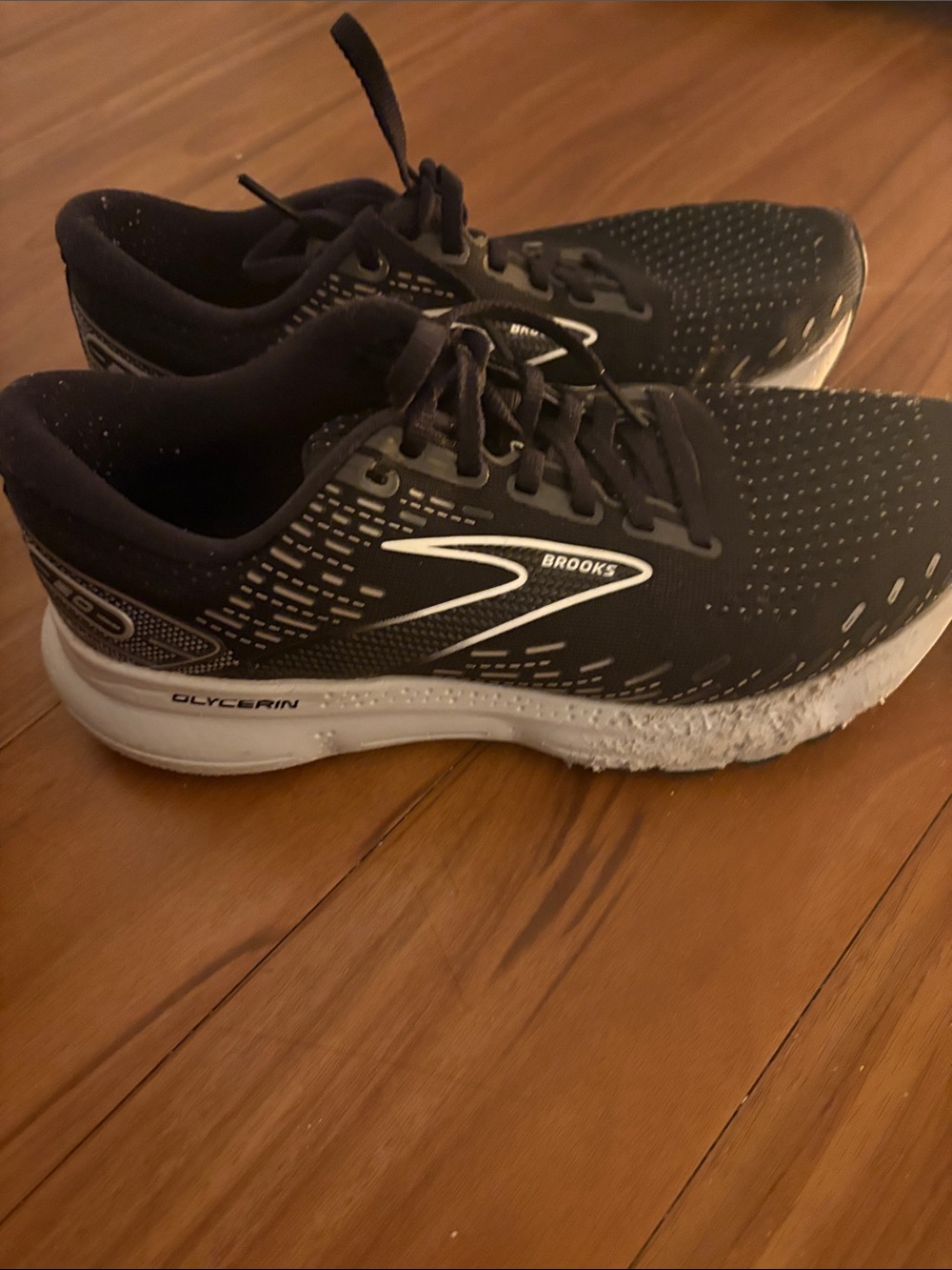 Brooks Women’s Glycerin Running Shoes - Black and White